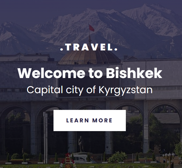 A website featuring travel site: Bishkek